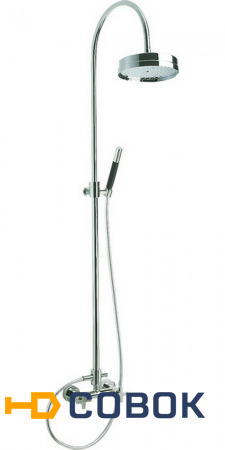Фото CISAL Barcelona Quad Настенная душевая система:смеситель для душа,верхний душ,ручной душ с держателем и шлангом
