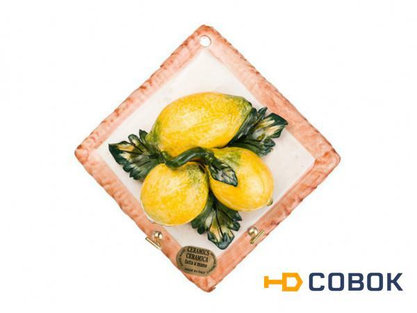 Фото Вешалка для кухонных полотенец "лимоны"13*13 см. Ceramiche D'arte (335-031)
