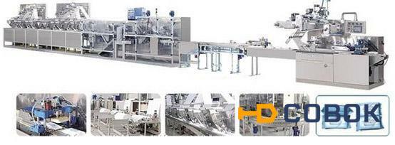 Фото Автоматическая машина для производства и упаковки влажных салфеток (40-100 шту/упаковка) WKH-500
