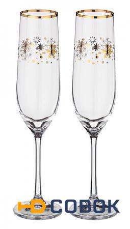 Фото Набор бокалов для шампанского из 2 шт. 190 мл..высота=24 см. Bohemia Crystal (674-271)