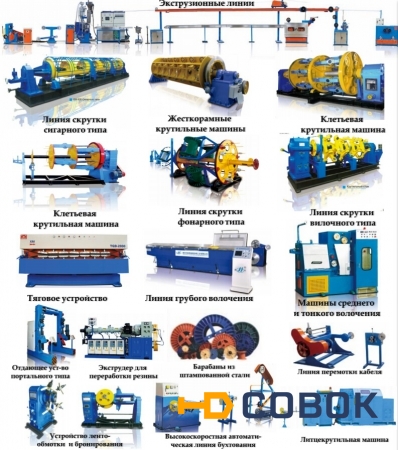 Фото Все виды оборудования для производства кабеля