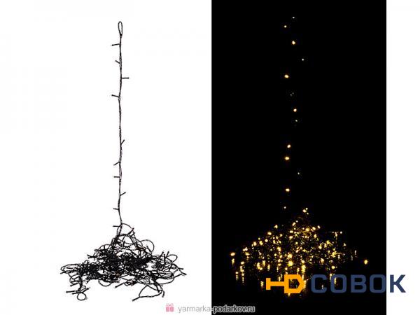 Фото Электрогирлянда со светодиодами уличная 220в 10 м 200 led теплый белый