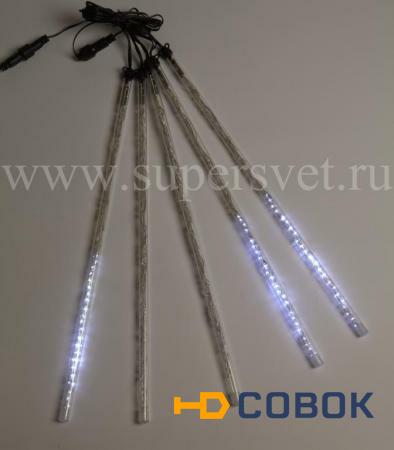 Фото Светодиодные гирлянды "Тающие сосульки" LED-PLM-SNOW-480L-5-1M-12V-W (цвет холодный белый)