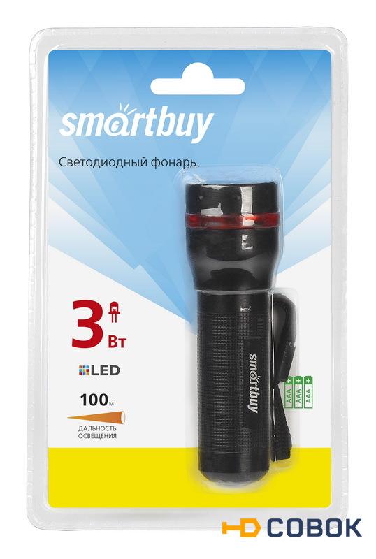 Фото Светодиодный алюминиевый фонарь 3Вт Smartbuy 3AAA