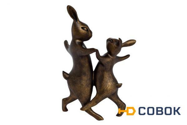 Фото Статуэтка "Танцующие кролики"цв.бронза 18х13х30,5 (TT-00001141)