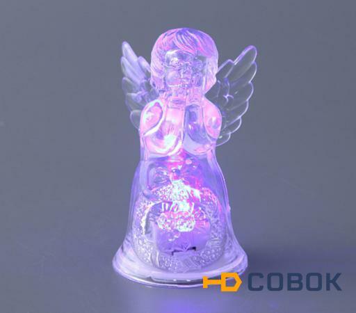 Фото Фигурка с подсветкой "ангелочек" 5*5 см.высота=8 см. Polite Crafts&gifts (786-112)