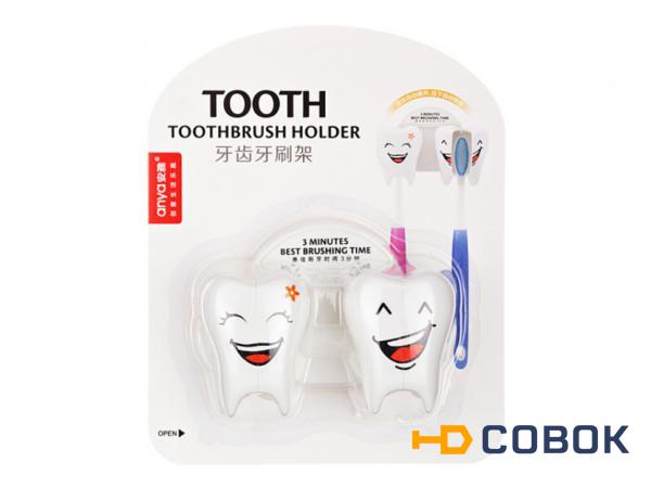 Фото Подставка для зубных щеток "зуб" 10*7*6 см. Ningbo Gold (143-138)