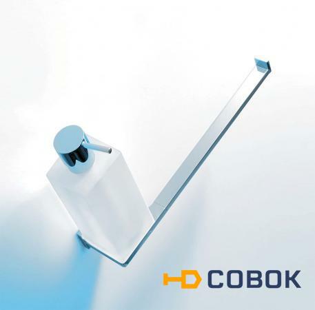 Фото Colombo Design LOOK B1674 Дозатор для жидкого мыла с держателем полотенца (хром - стекло)