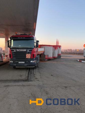 Фото Перевозка крупногабаритных грузов на тралах Scania