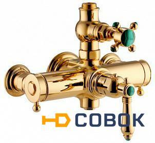 Фото Гигиенический душ с термостатом настенный золото Nicolazzi Termostatico 4917OR1878+ комплект
