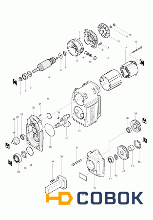 Фото Вал MAKITA зажима инструмента HM1810