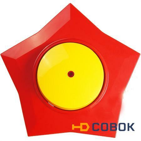 Фото DMLED Выключатель для детской одноклавишный Звезда желто-красный