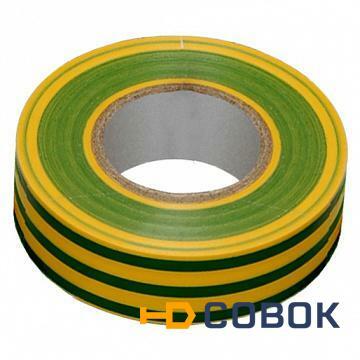 Фото Изолента 0,13х15мм?желто-зеленая 10 метров | код. UIZ-13-10-10M-K52 | IEK