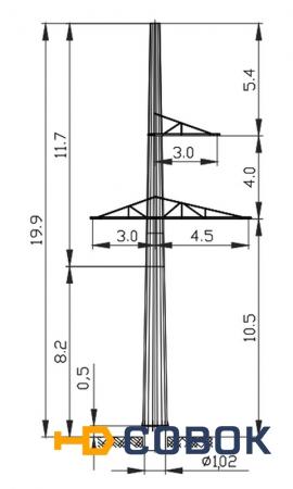 Фото Опора ЛЭП АМ110-1Ф (проект 3.407.2-182.09)