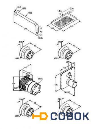 Фото KLUDI ESPRIT 5619205-40 Душевой комплект shower family с термостатом