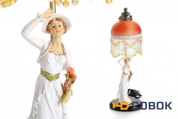 Фото Светильник настольный "дама в шляпе" высота=53 см.220в 40вт. Comego Enterprise (50-812)