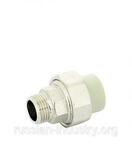 Фото №2 Муфта полипропиленовая разъемная (американка) 20х1/2" НР FV-PLAST серая