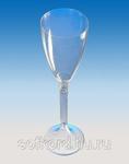 фото Бокал для вина 160 мл прозрачный кристалл на высокой ножке ПС (20 штук / упаковка