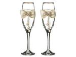 фото Набор бокалов для шампанского из 2 шт. с золотой каймой 170 мл. (802-510271)