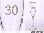 Фото №2 Бокал для шампанского "30" с золотой каймой 170 мл. (802-510038)