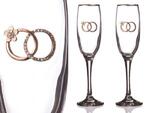 фото Набор бокалов для шампанского из 2 шт. с золотой каймой 170 мл. Посуда Ооо (802-510670)