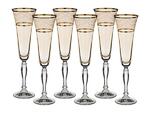 фото Набор бокалов для шампанского из 6 шт. "виктория" амбер 180 мл. Crystalex Cz (674-317)