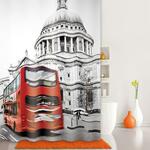 Фото №2 Штора для ванной 542P18Ri11 (180х200) London Spiritsполиэстер IDDIS