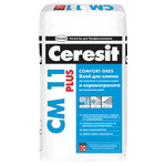 Фото №2 Ceresit (Церезит) Церезит CM11 Плюс Клей для тонкослойного крепления плитки для внутр/наруж работ (25кг)