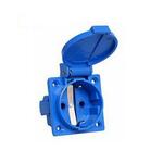 Фото №2 IEK Розетка панельная РП10-3 скрытая с защитной крышкой 2Р+РЕ 16А 250В IP44