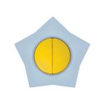 фото DMLED Выключатель двухклавишный Звезда желто-голубой