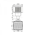 Фото №2 Сливной трап AlcaPlast APV6411 150x150/50 с гидрозатвором