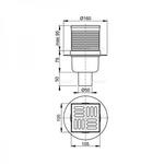 Фото №2 Сливной трап AlcaPlast APV2 105x105/50 с гидрозатвором