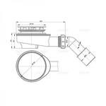 Фото №2 Сифон для душевого поддона AlcaPlast A491CR заниженный