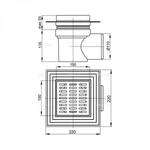 Фото №2 Сливной трап AlcaPlast APV12 150x150/110 с гидрозатвором