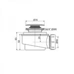 Фото №2 Сифон для душевого поддонa AlcaPlast A476 с донным клапаном click/clack
