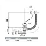 Фото №2 Слив-перелив для ванны AlcaPlast A501