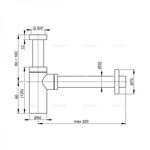 Фото №2 Сифон для раковины AlcaPlast DESIGN A400 круглый