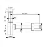 Фото №2 Сифон для раковины AlcaPlast DESIGN A401 квадратный