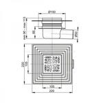 Фото №2 Сливной трап AlcaPlast APV26C 105x105/50 с "сухим" гидрозатвором