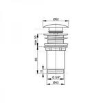 Фото №2 Донный клапан для раковины Alcaplast A395 click/clack с большой заглушкой