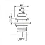 Фото №2 Донный клапан для раковины Alcaplast A391 click/clack с малой заглушкой
