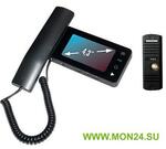 фото QM-434C_SET2 (черный)+Выз. панель (черный): Монитор видеодомофона цветной