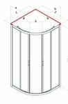 Фото №2 SAMO VB Душевое ограждение полукруг 86.5-89,5х200
