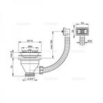 Фото №2 Донный клапан для мойки Alcaplast A38 с гофропереливом