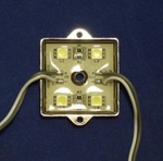 фото Светодиодный модуль (кластер) 4 Х LED5050 белый металл IP-65