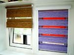 фото Ролл шторы Зебра на деревянные и ПВХ окна