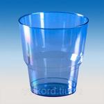 фото Стакан 200 мл кристаллический синий для холодных напитков ПС (50 штук / упаковка