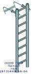 фото Лестница навесная алюминиевая со стальными кронштейнами ЛНА 2,5 /4,0
