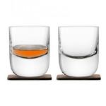 фото Набор из 2 стаканов renfrew whisky с деревянными подставками 270 мл (59322)