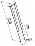 фото Лестница приставная наклонная алюминиевая (код- ЛПНА-4,2)